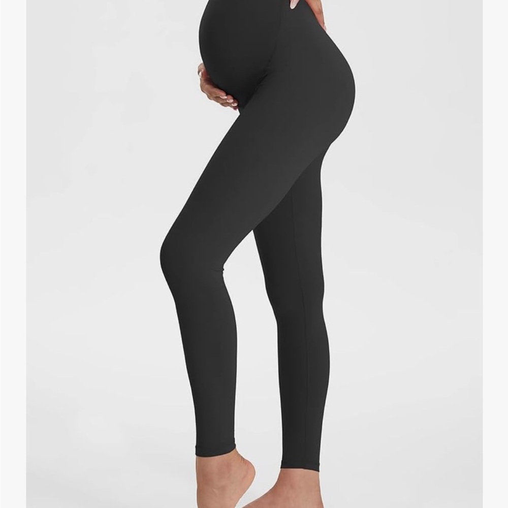 NEW-Maternity leggings-Black Bluetgene Apparel